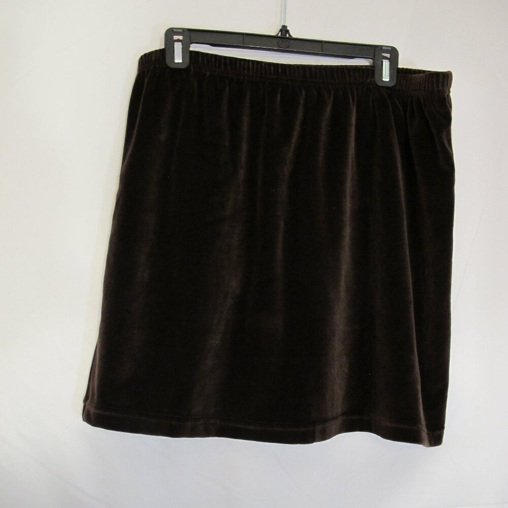 J Jill chocolate brown velvet mini  XLP